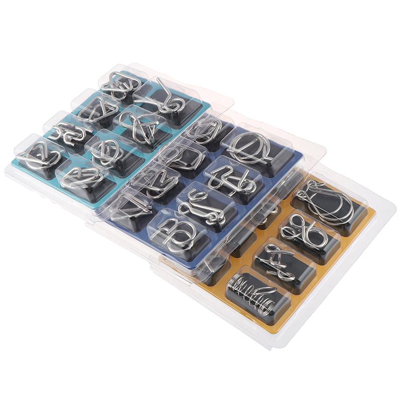 8Pcs/Set Materials Metal Puzzle Wire Iq Mind Brain Teaser Puzzles Reliever Toys