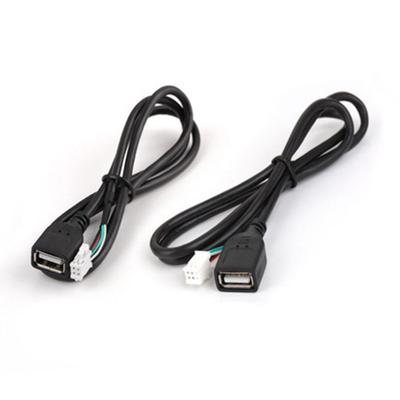 76cm Car USB Cable Adapter 4Pin 6Pin Connector USB Extension Cable Adapter For Android Car Radio Stereo Usb Cable Adapter