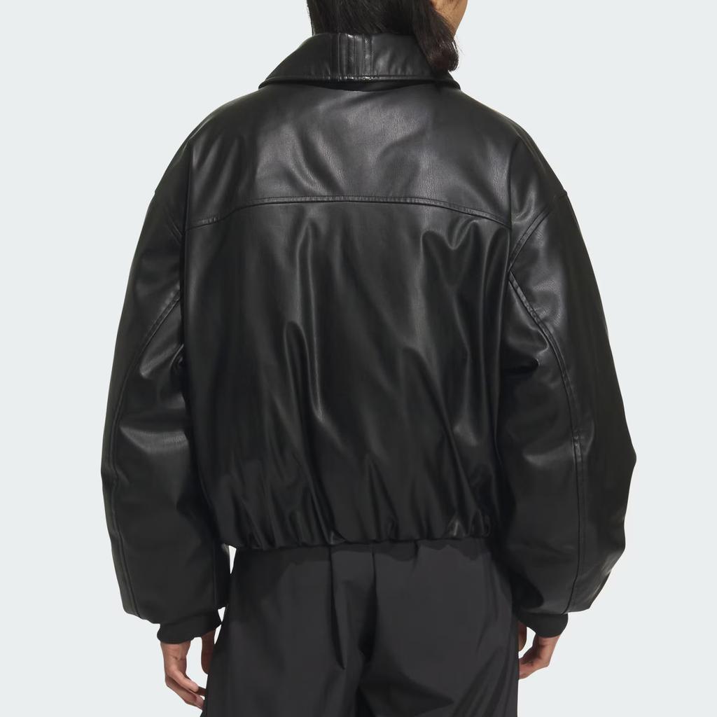 Adidas Originální FW25 PU péřová bunda Jednobarevná s logem Ležérní Teplá Volná Kachní peří Dlouhý rukáv Péřová bunda Dámská bunda KC2647