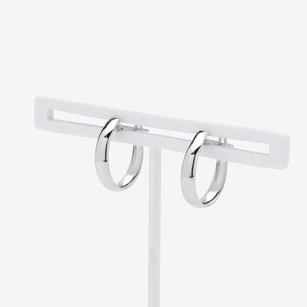 ESTELLE [Official] Women's Hoop Earrings, Platinum, 0202-3544-0019-0000