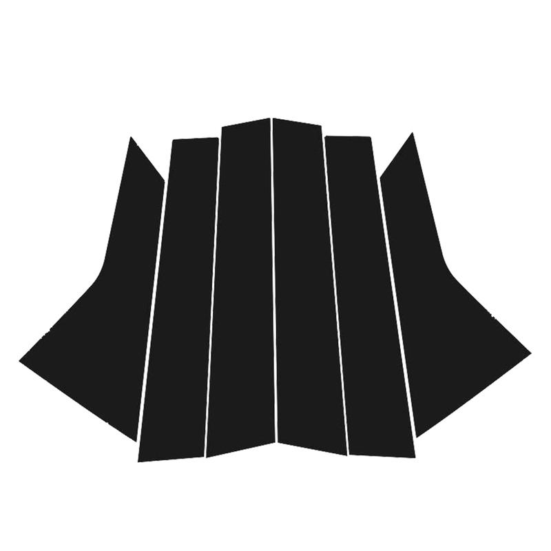 Glossy Black Carbon Fiber Window Door Deal B C Pillar Post Cover Sticker For Honda Civic 11th -2024