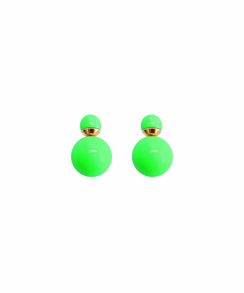Sundaydiscoclub Summer Ball Earrings Neon Green