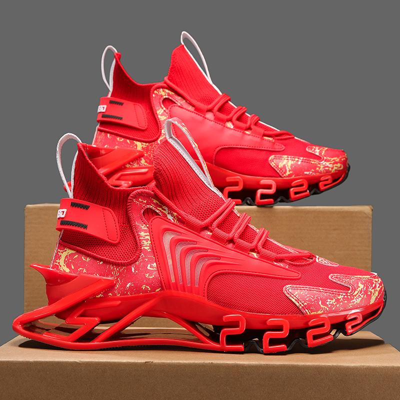 YRZL Mens Sports Shoes High Quality Blade Sneakers Comfortable Size 46 Basketball Shoes Male Trend Jogging Training Footwear