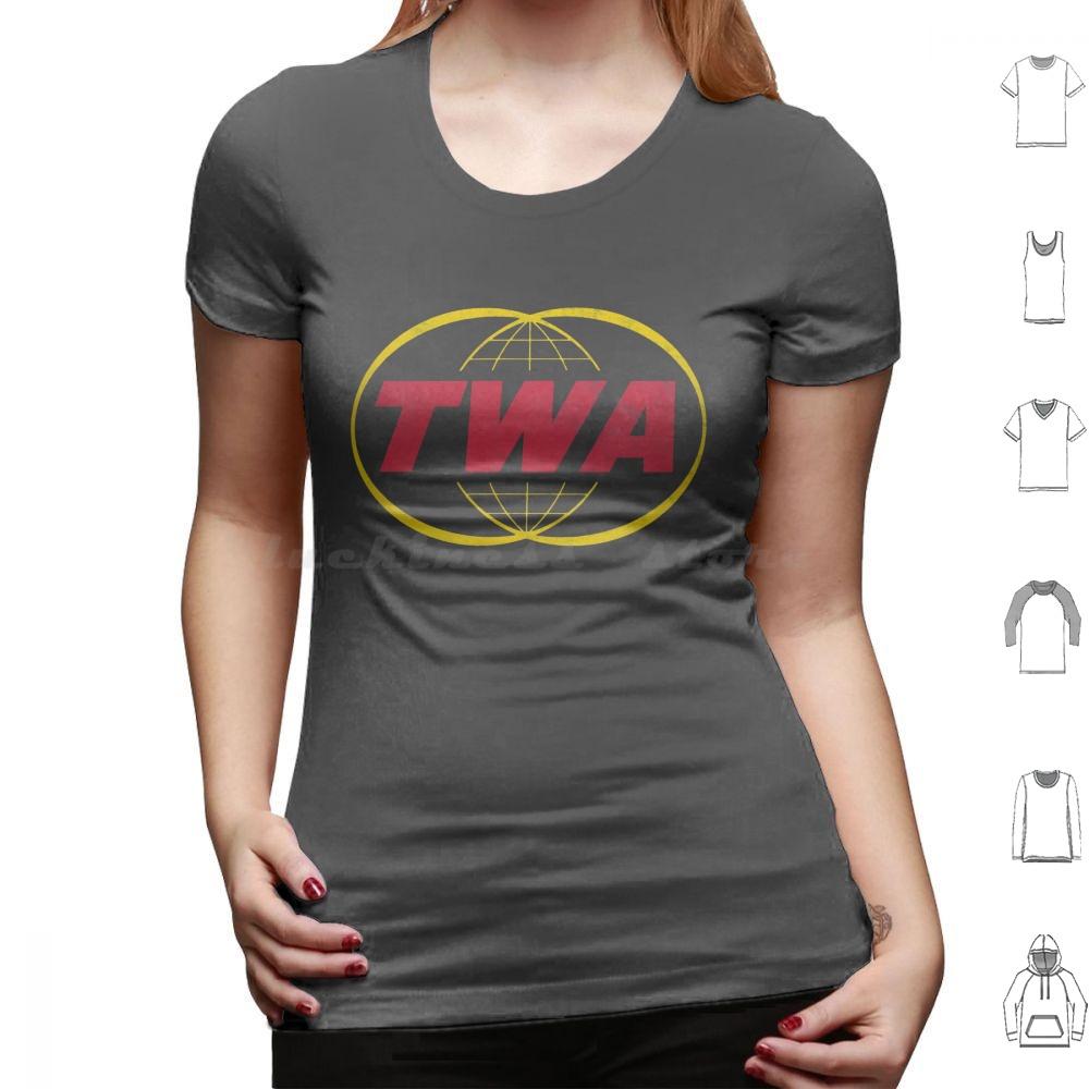 Twa Trans World T Shirt Big Size 100 Cotton Twa Flight Jetliner Pilot Retro Vintage 70s 80s 60 Mid Century Cool Old School