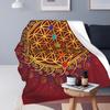 Flower Of Life Sacred Geometry Mandala  Blanket Flannel Sofa Throw Blanket Portable for Home  Outdoor Throws Bedspread Quilt