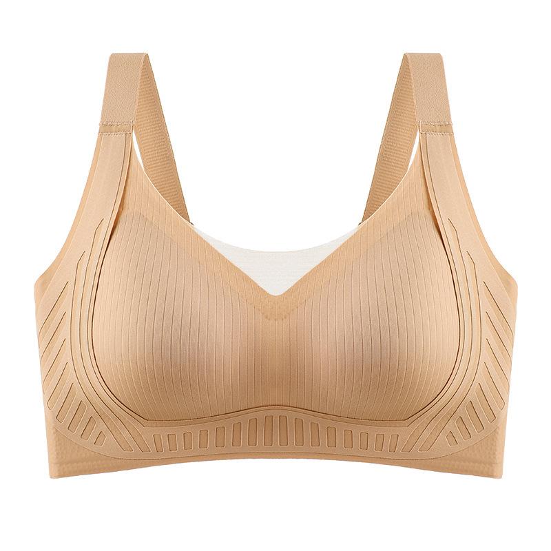 Beautiful Back Bra, Seamless Underwear, Fixed Cup, Back Buckle, Small Chest, Large Chest, Gather and Close the Sub-breasts, Anti-sagging,thin Shoulder