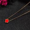 Four-Leaf Clover Necklace Double-Sided Lucky Grass Titanium Steel Does Not Lose Colour Women's Necklace Classic Fashion Collarbone Chain
