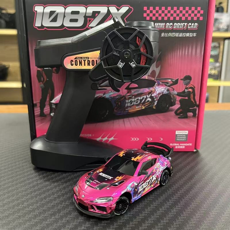 1:43 Supra 1087X RC Driftauto Diecast Metallkarosserie Gyro 4WD Vollproportional Mini-RC-Fahrzeug Statisches Modell für Sammler