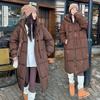 Women Winter Long Cotton Coat Warm Thicken Cotton Padded Jacket Loose Hooded Parkas Coat Women Outwear