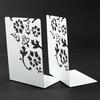 2 Pcs Metal Bookends L-Shaped Reinforced Support Book Holder with Non-Slip Pads