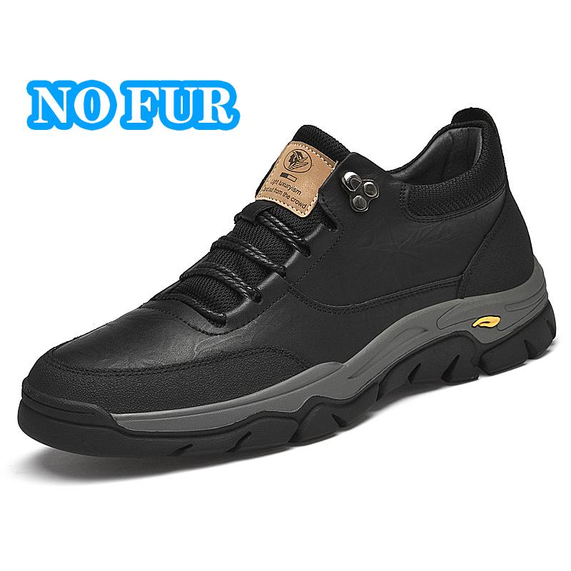 Fashion Luxury Brand Genuine Leather Mens Ankle Boots High Quality Outdoor Sneakers Fashion Treking Footwear Non-Slip Man Hiking Shoes