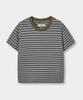 Yujen Ribbed Color Block Stripe Short Sleeve T-Shirt_4 Color