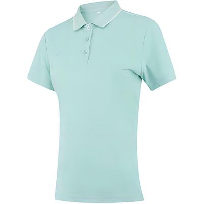 Li Ning Fitness Series Solid Color Polo Shirt Women Tops Light-Green APLT080-3