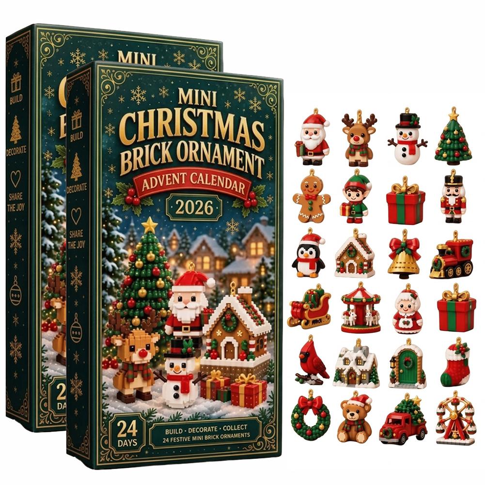 Calendario dell'Avvento di Natale da 24 Giorni con Mini Ornamenti per Albero di Natale in PVC Calendario del Conto alla Rovescia Decorazione da Appendere per Natale Regalo per Bambini