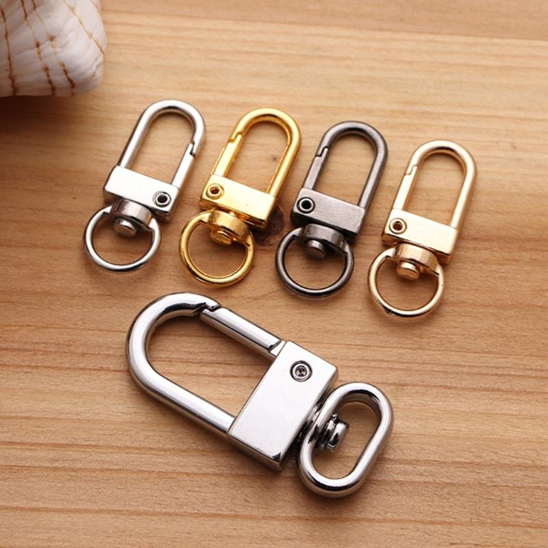 100Pcs Delicate Zinc Alloy Swivel Clips Carabiner Clip Swivel Triggers Dog Buckle KeyRing for Creative DIY Projects