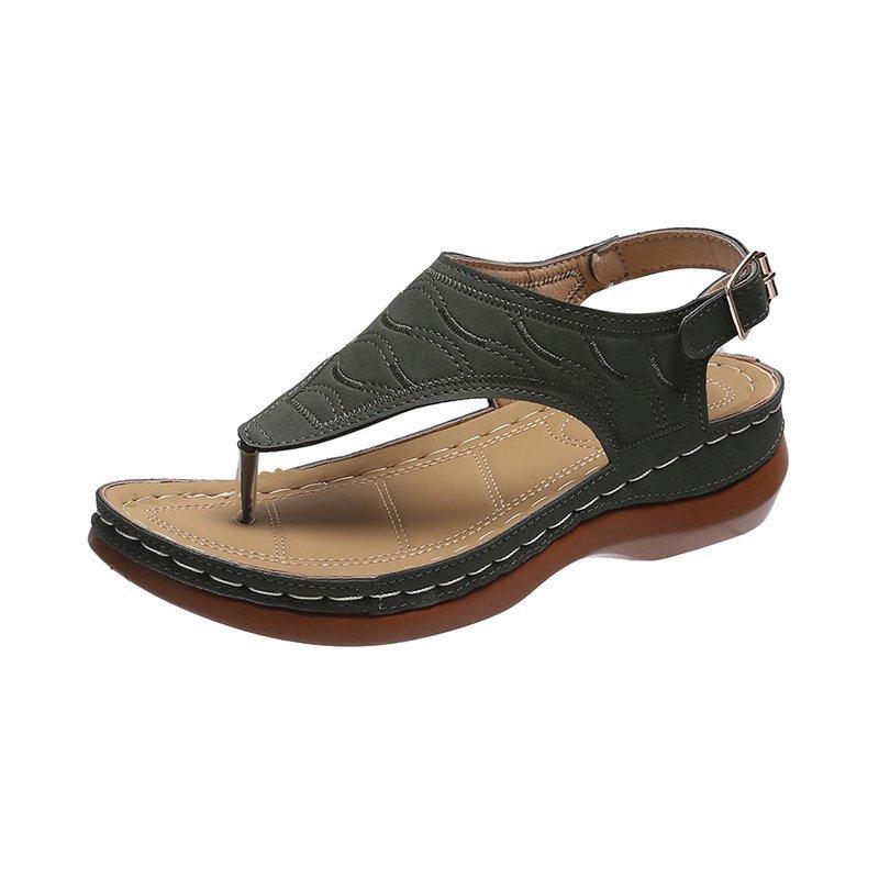 Sandali Estivi Oxford da Donna Bassi Ciabatte in Pelle PU Infradito Fibbia Scarpe da Donna Nuova Moda Romana Ciabatte da Donna