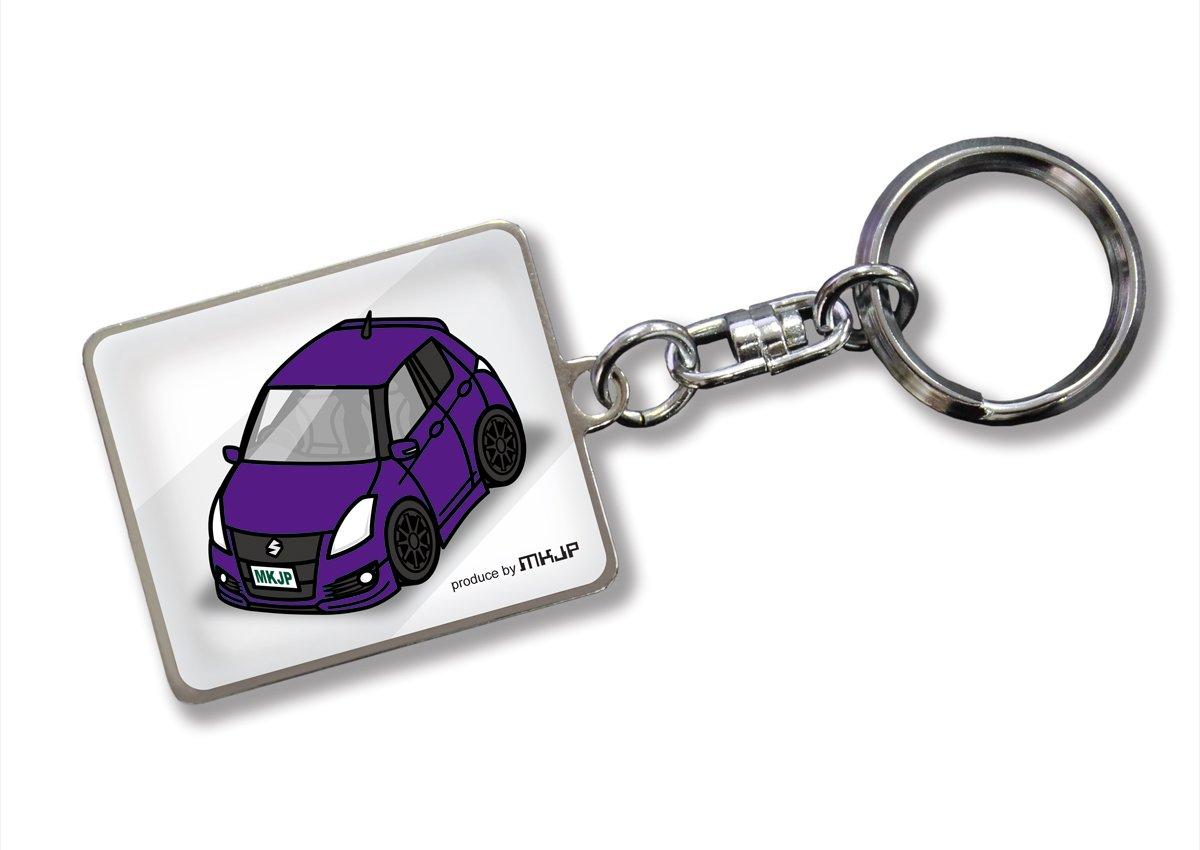 

Custom Keychain for Suzuki Swift Sports White Purple Car Color [MKJP] ZC32S, Base,