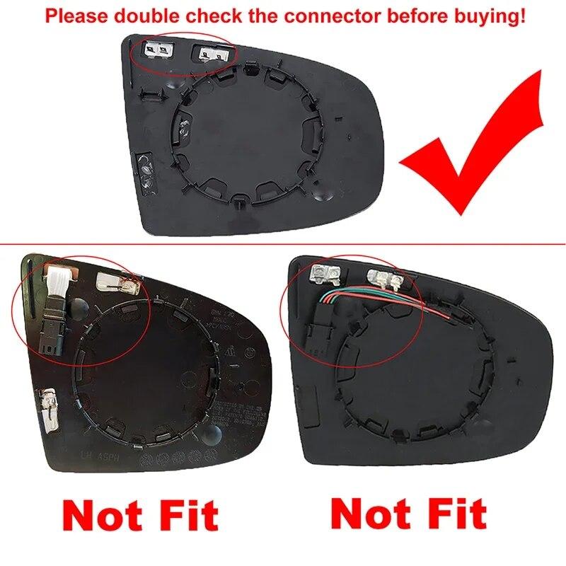 Car Left Right Pair Side Door Wing Mirror Glass Heated for BMW X5 X6 Series E70 E71 E72 2007 2008 2009 2010-2014