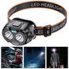 Draagbare Hoofdlamp IPX4 Waterdicht Noodhoofdlamp 250LM XPE Hoofdlamp 500mAh voor Buiten Vissen Kamperen Wandelen