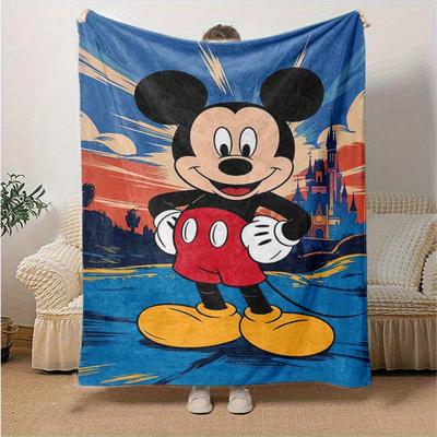 1pc, Cozy Mickey Mouse Home Decor Blanket: Perfect Gift for Bedroom, Living Room, Travel, Camping, Car