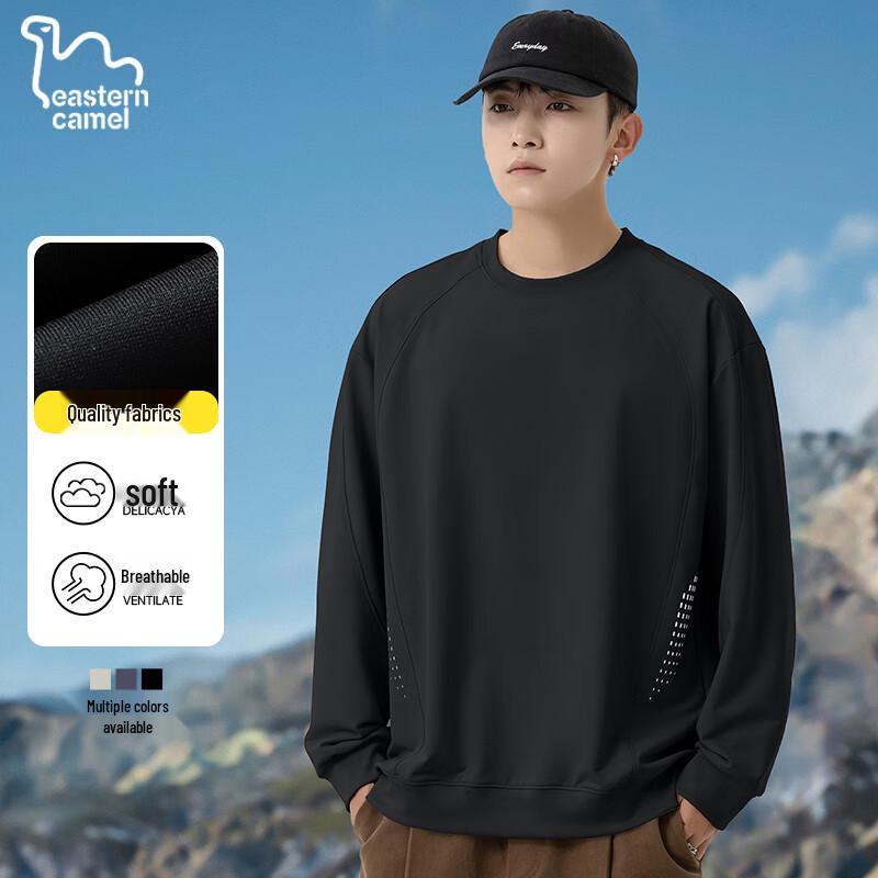EASTERN CAMEL Men s Casual Long Sleeve Crewneck T-Shirt XXL