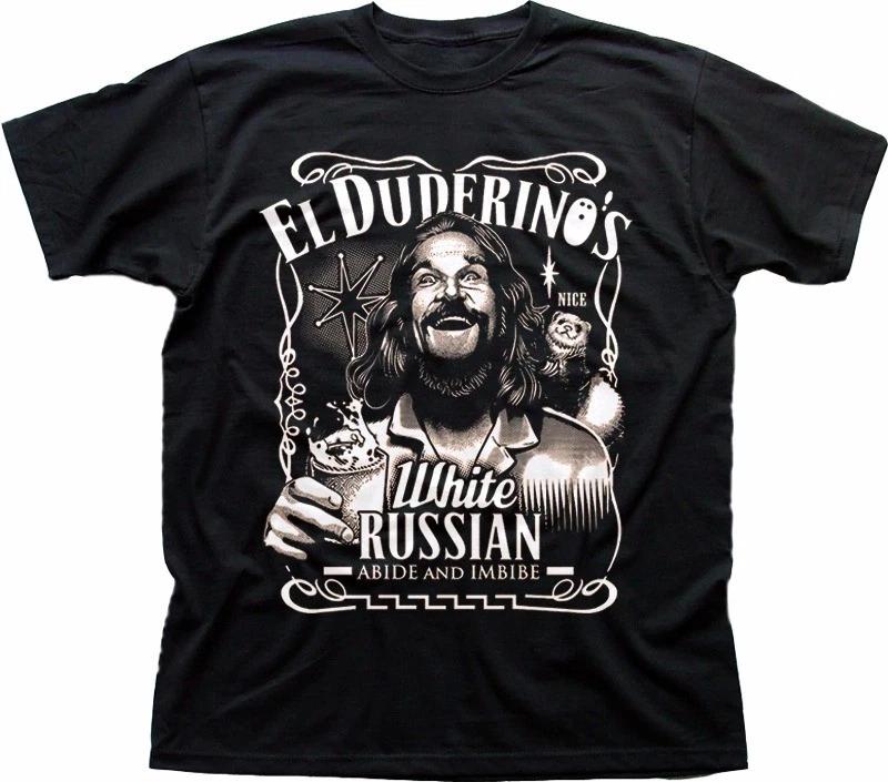 The DUDE Big Lebowski ABIDE poster Jeff Bridges El Duderino black t-shirt 9277 S