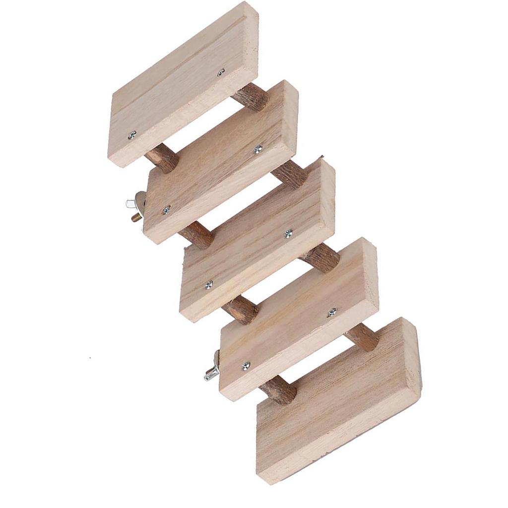 5 Layers Natural Wood Hamster Ladder Parrot Toy Climbing Stairs Pet Toys Gift Cage Accessories