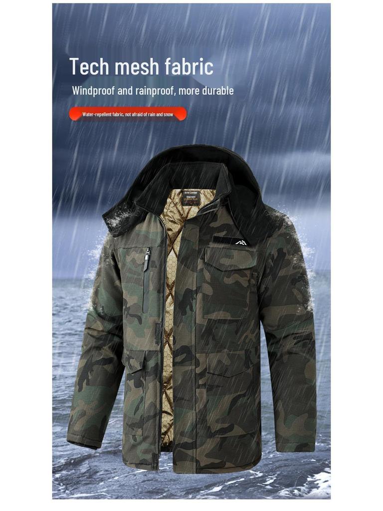 Graphene Insulated Camo Jacket: Unisex, Waterproof, Warm Cotton, Windproof, For Cold Weather & Workwear