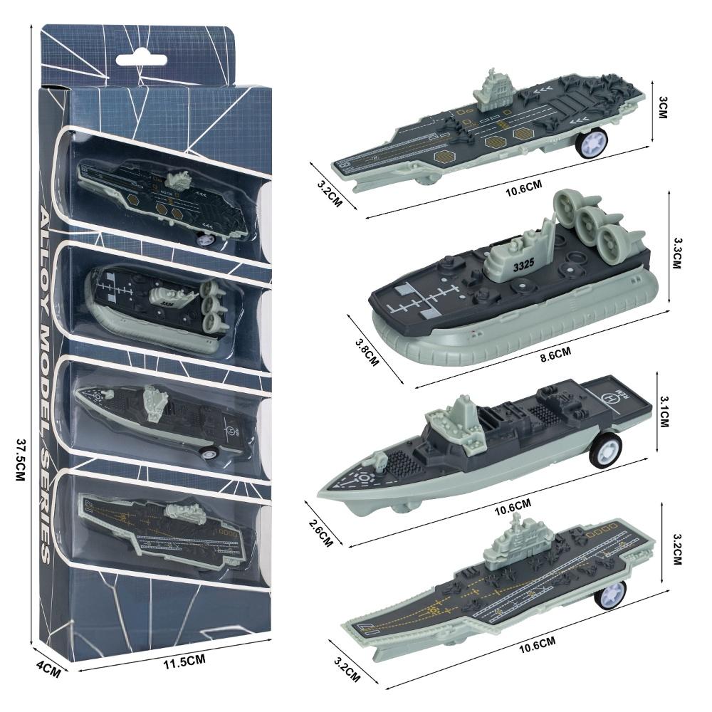 1:64 Cacciatorpediniere Fregata Sottomarino Nucleare Mezzi da Sbarco Modello in Lega pressofusa Ritiro Giocattolo per Bambini Barca Serie Miniauto Compleanno