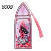 Transparent Acrylic Bookmark Stained Glass Art Bookmark, Halloween Dark Aesthetic Book Mark, Clear Page Marker with Tassel, Gifts for Readers & Lovers