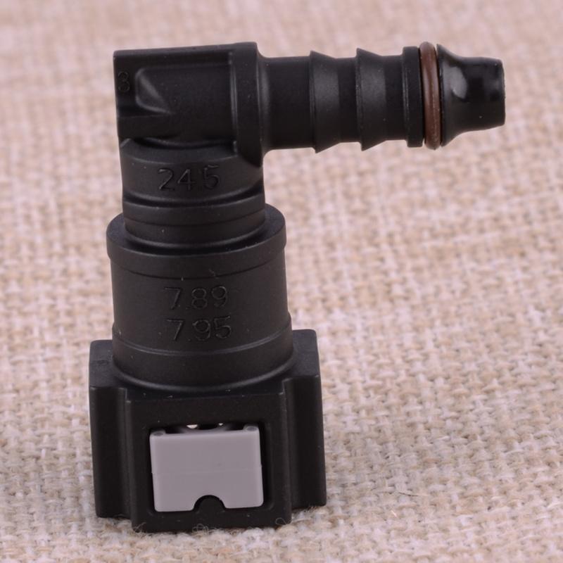 2pcs Elbow Straight 5/16" 7.89mm SAE to 5/16" 8mm Nylon Fuel Line Hose Quick Release Connector