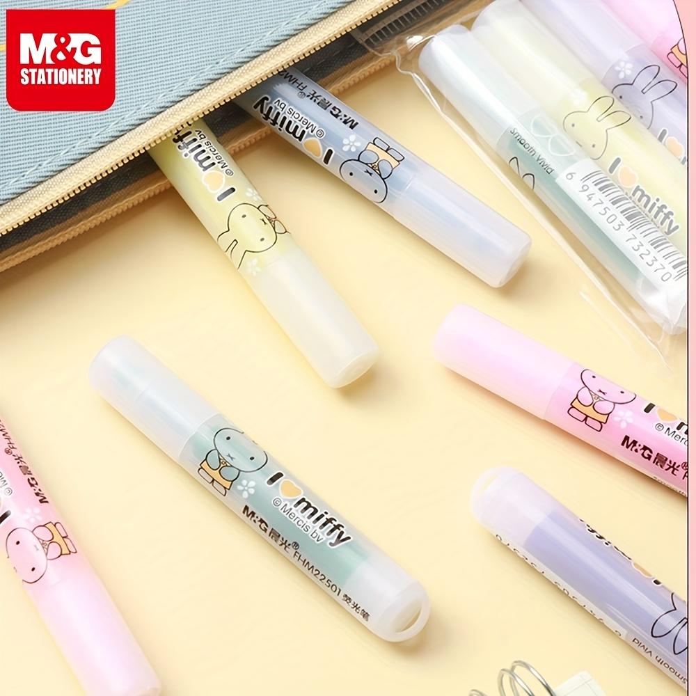 M&G 6 Color Mini Highlighter Set, Vibrant High Quality Creative Drawing Highlighter, School Office Writing Tools