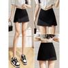 Plus Size Black Irregular Slit Skirt for Women - Anti-Exposure, Slightly Chubby, Hip-Hugging Short Skirt for Spring/Summer