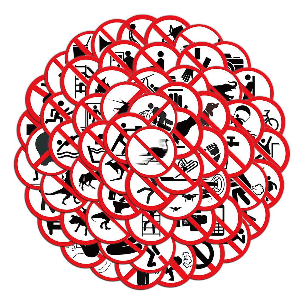 

62 Водонепроницаемые Забавные Предупреждающие Наклейки с Запретами для Ноутбуков и Чемоданов AZ272