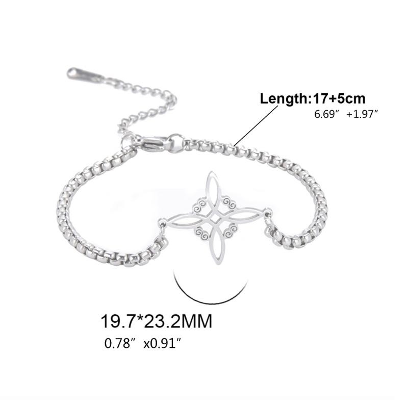Witches Knot Bracelet For Women Stainless Steel Material Knot Wiccan Symbol Bracelet Adjustable Bracelet Jewelry Gifts