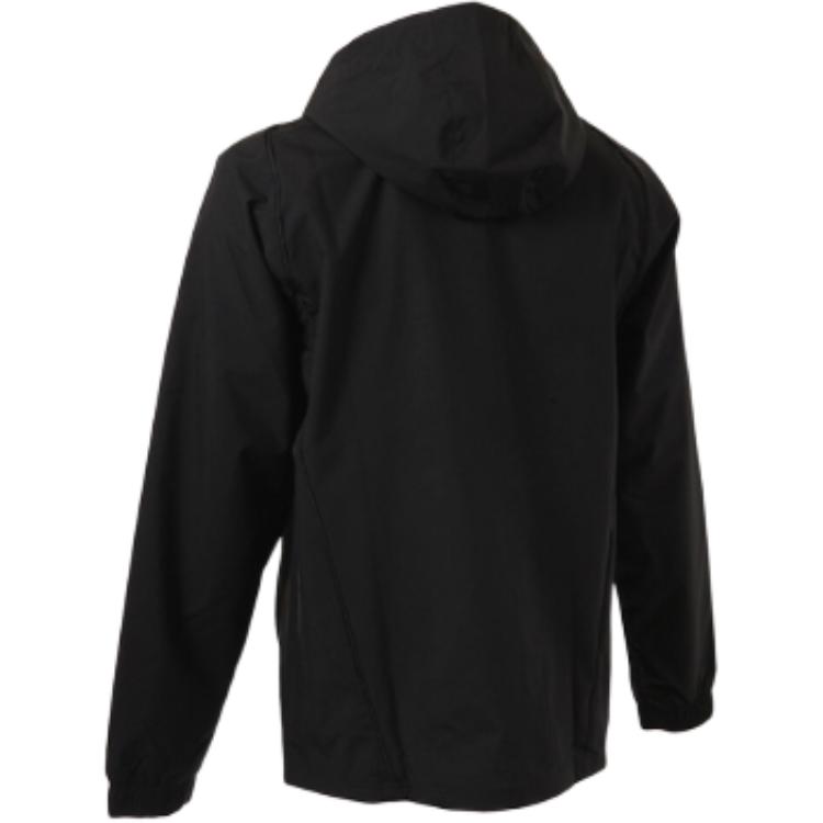 Adidas Striped Print Hooded Zip-Up Sports Jacket Men Outerwear Black HK7656