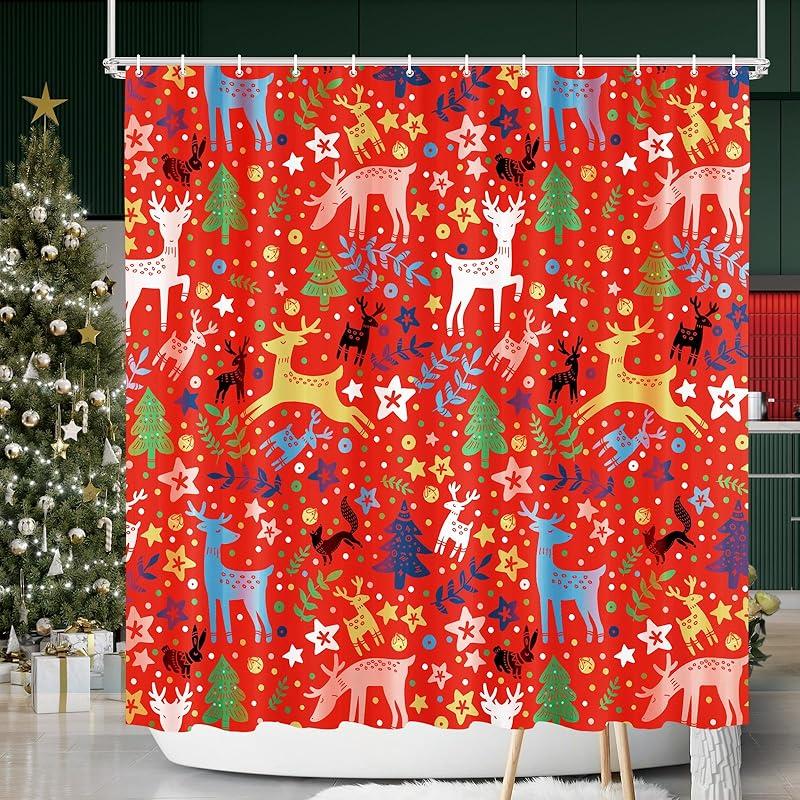 Vimorco Flower Butterfly Shower Curtain, Black Shower Curtains for Bathroom, Waterproof Quick-Dry Polyester Fabric Flower Shower Curtain, Floral Bath