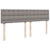 Box Spring Bed with Mattress Taupe 180x200 Cm Fabric