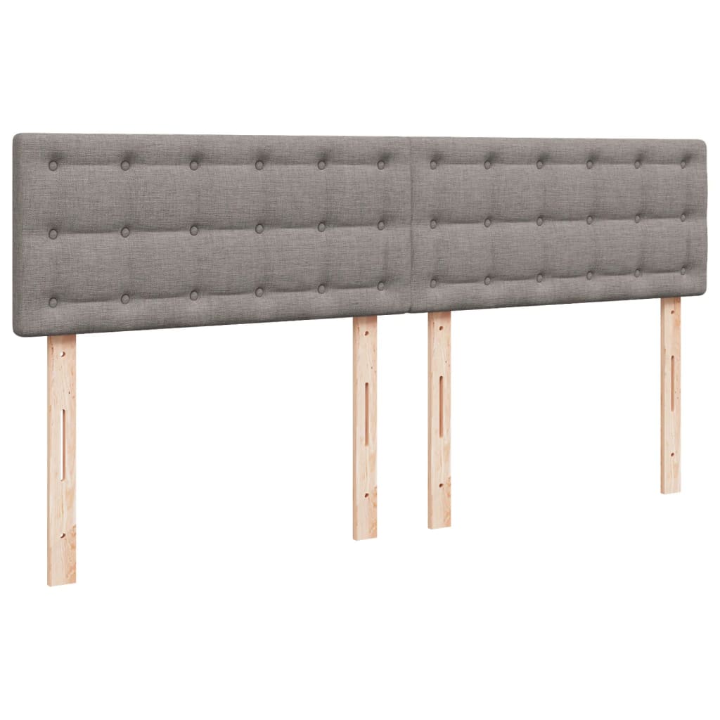Box Spring Bed with Mattress Taupe 180x200 Cm Fabric