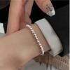 925 Silver Beads Bracelets for Women Men Adjustable Simple Design Elegant Metal Bangle Trendy Party Jewelry Gifts