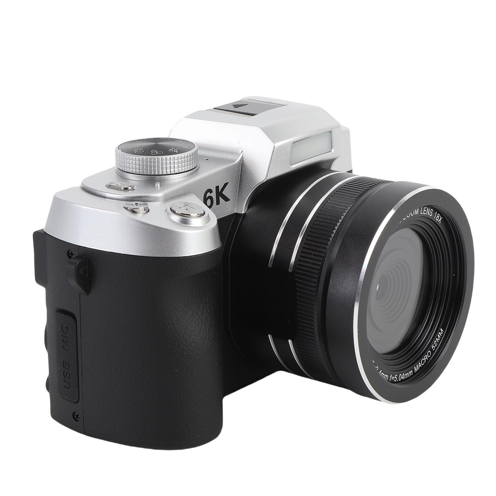 

UHD Digital Cam a 6K 84MP 18X Zoom Autofocus WiFi Cam a with 3 Inch 180 Screen Flash for Travel Recording Video