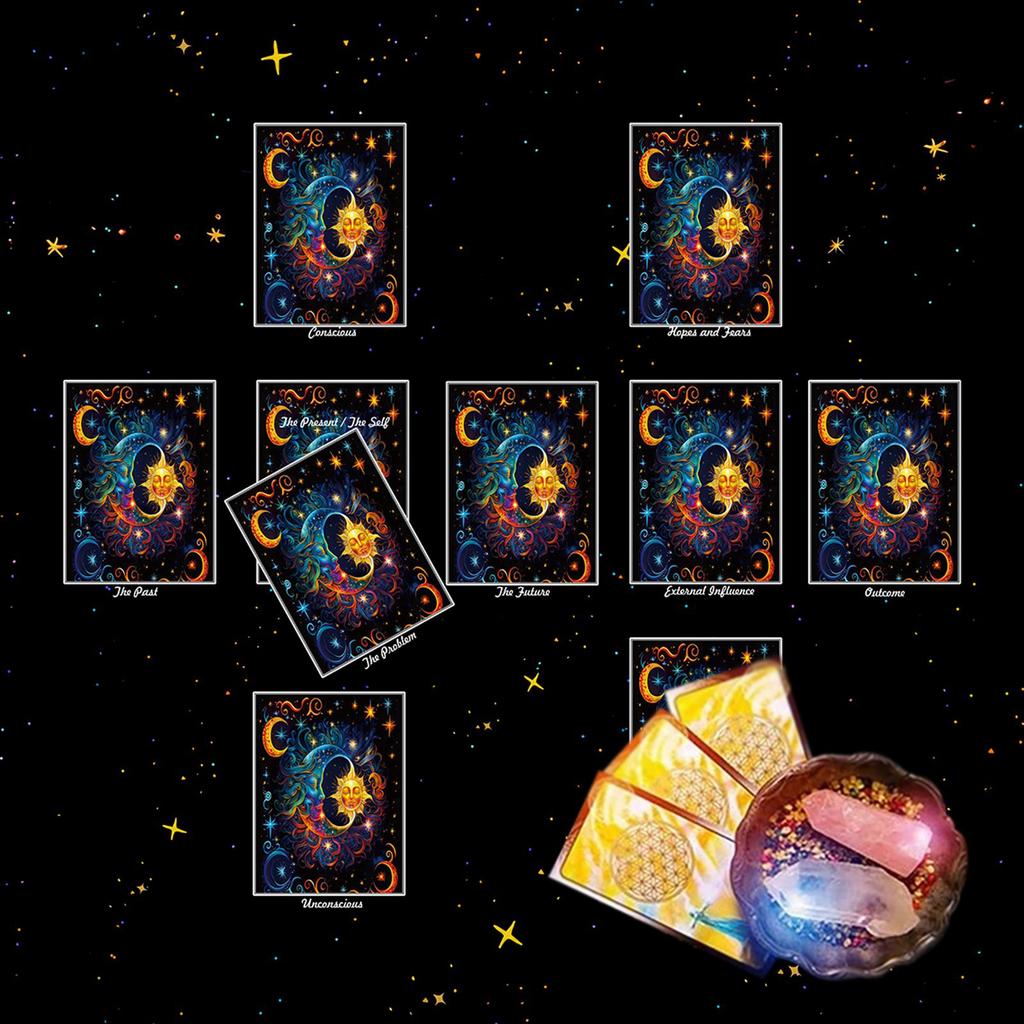 Divinations Tischdecke Lesekarte Astrologie Tarots Karten Tischdecke Altartuch Divinations Brettspiel Zubehör