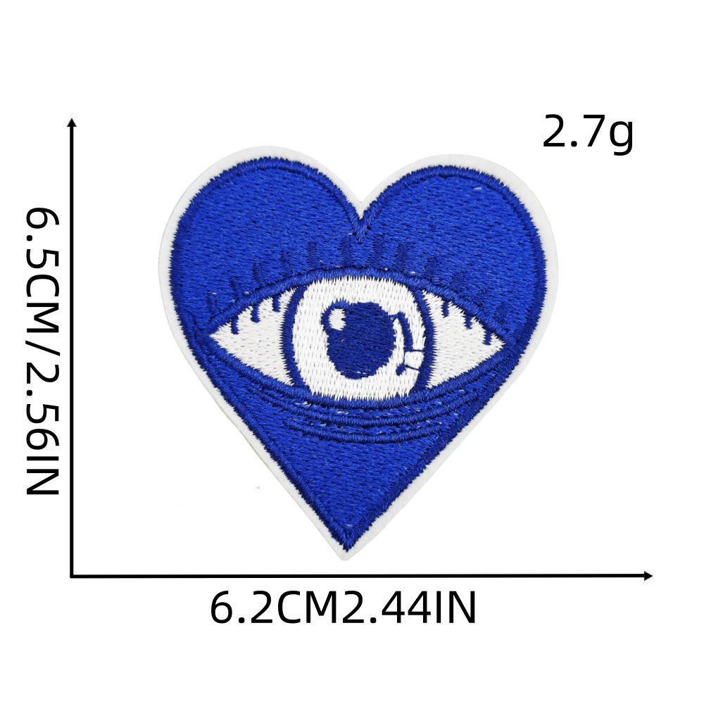 Evil Eye Iron-on Patch: Blue Embroidered Cloth Sticker for Clothes