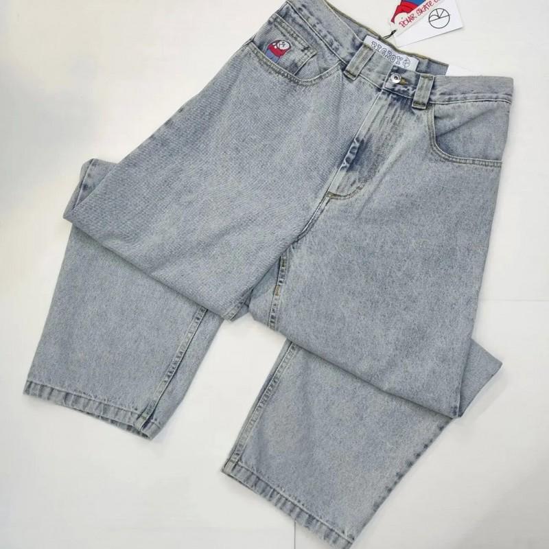 Loose Fit Y2K Jeans Unisex Women Hip Hop Goth Cartoon Embroidered Straight Leg Denim Pants Streetwear