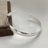 PANJBJ 925 Sterling Silver Irregular Geometry Texture Bangle Bracelet for Women Girl Minimalism Jewelry Gift Dropshipping