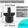 50~10Pcs Garden Water Connector 4/7mm 1/4'' Hose Barb Straight Connectors Micro Irrigation Sprinkler Accessories Watering Tools