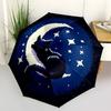 1pc Moon Cat Automatic Open/Close Umbrella, Windproof, Folding Compact Umbrella with Lightweight Design for Women/Men093