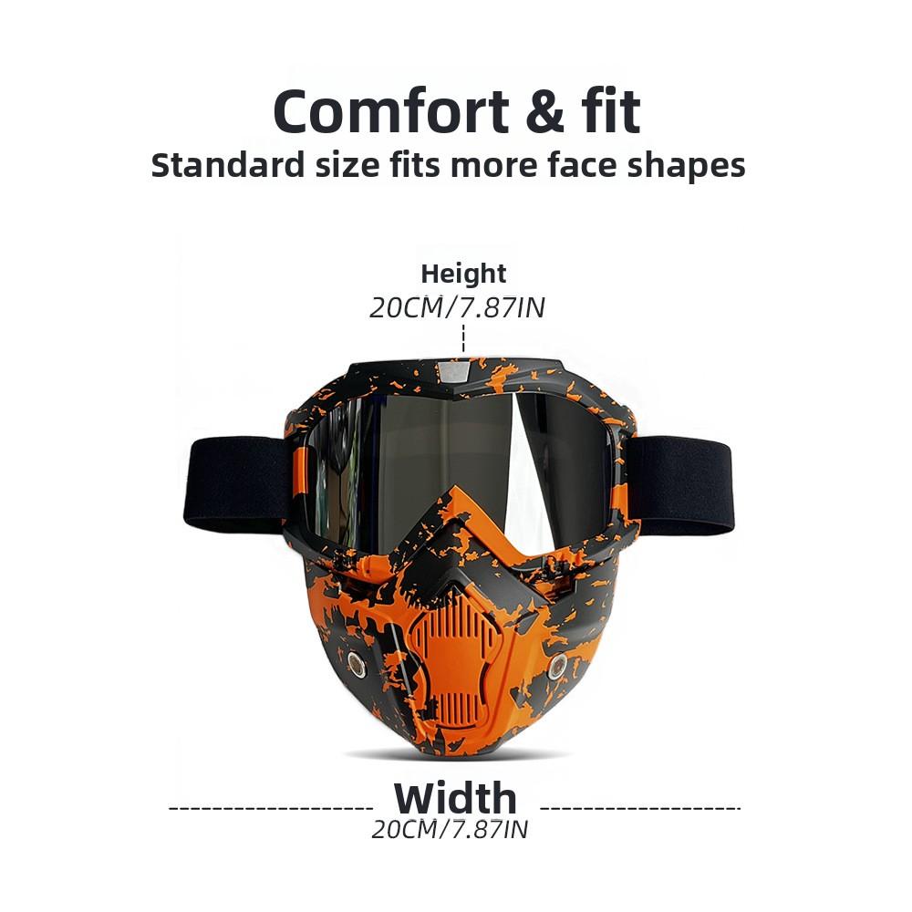 Moto Snow Goggles Mask UV400 Outdoor Riding Men's Windproof Sand Goggles Helmet Mask Mask