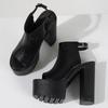 Fashion 14 Cm Super High Heel Platform Sandals Women Sexy Open Toe Ankle Strap Buckle Slide Sandals 43 Large Size Party Stripper Shoes
