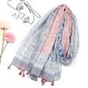 2024 Spring And Autumn Winter New Cotton And Hemp Long Thin Scarf Travel Versatile Sunscreen Warm Shawl For Women